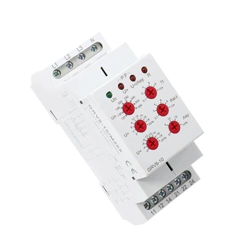 GRV8-10 عرض 36 مم مرحل مراقبة الجهد ثلاثي الطور مع وقت إعادة الضبط 0.1 ثانية - 10 ثانية (GRV8-10 M460) in Kuwait