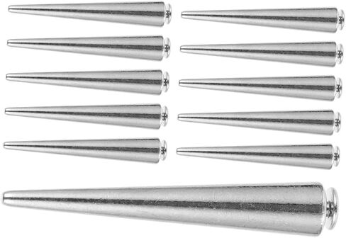 DOITOOL 10pcs Silver Punk Metal Rivets Studs for Clothing and Bags DIY Crafting Spikes for Jackets and Backpacks, Decorative Metal Studs Accessories for Punk Style in Kuwait