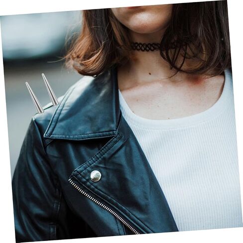 DOITOOL 10pcs Silver Punk Metal Rivets Studs for Clothing and Bags DIY Crafting Spikes for Jackets and Backpacks, Decorative Metal Studs Accessories for Punk Style in Kuwait