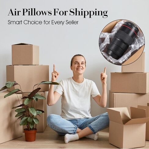 400 Pcs Bubble Wrap Packing Inflatable Air Pillows with Pump for Shipping Supplies Alternative to Packing Peanut Box Filler Purse Stuffer Heavy Duty 7.8x3.5 Inch in Kuwait