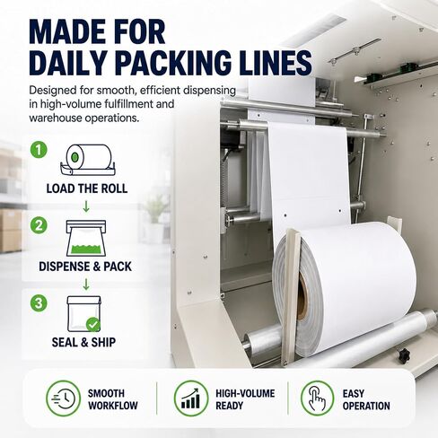 Versatile White Poly Mailer Roll 18x24in 900 Pack, Shipping Package Bags for Clothes, Books, Accessories, Business, Waterproof Poly Bags for Small Business, Mailing Bags in Kuwait
