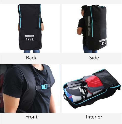 RiToEasysports Paddle Board Backpack, 125L Large Capacity Paddleboard Bag with Adjustable Padded Shoulder Straps and Mesh Side Panels for Inflatable Stand Up Paddleboards in Kuwait