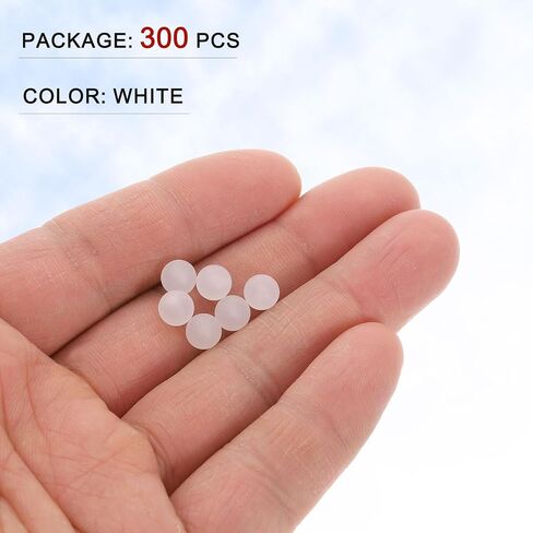Generic 300pcs PP Plastic Bearing Balls 6mm Solid Plastic Balls, Precision Bearing Ball, White in Kuwait