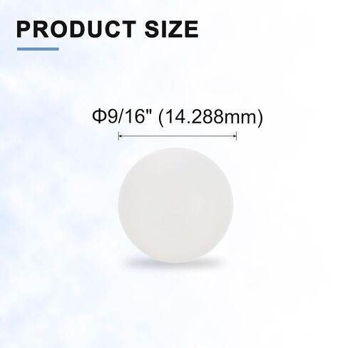 Generic 20pcs PP Plastic Bearing Balls 9/16" (14.288mm) Solid Plastic Balls, Precision Bearing Ball, White in Kuwait