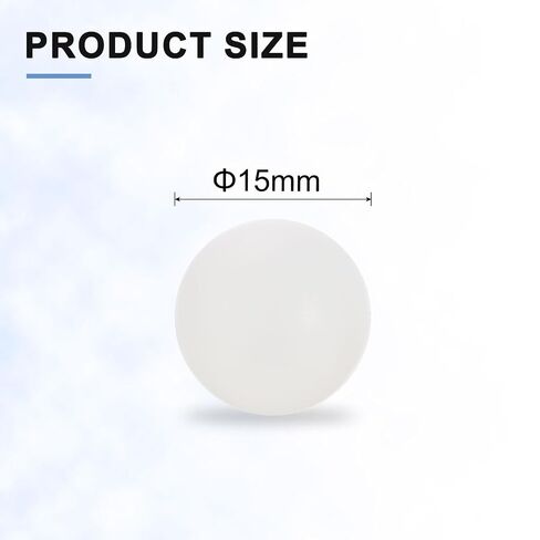 Generic 20pcs PP Plastic Bearing Balls 15mm Solid Plastic Balls, Precision Bearing Ball, White in Kuwait