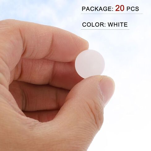 Generic 20pcs PP Plastic Bearing Balls 15mm Solid Plastic Balls, Precision Bearing Ball, White in Kuwait