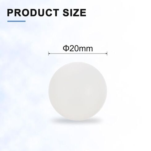 Generic 20pcs PP Plastic Bearing Balls 20mm Solid Plastic Balls, Precision Bearing Ball, White in Kuwait