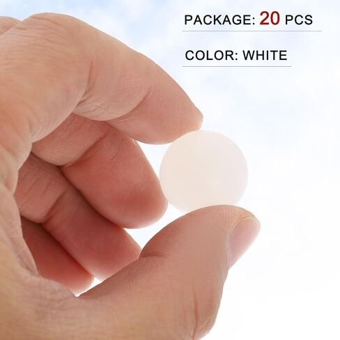 Generic 20pcs PP Plastic Bearing Balls 20mm Solid Plastic Balls, Precision Bearing Ball, White in Kuwait