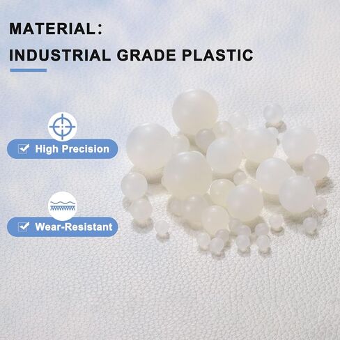 Generic 20pcs PP Plastic Bearing Balls 20mm Solid Plastic Balls, Precision Bearing Ball, White in Kuwait