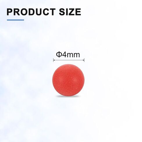 Generic 200pcs PP Plastic Bearing Balls 4mm Solid Plastic Balls, Precision Bearing Ball, Red in Kuwait