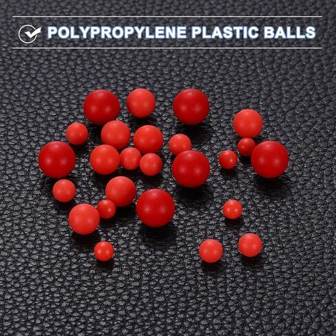 Generic 200pcs PP Plastic Bearing Balls 4mm Solid Plastic Balls, Precision Bearing Ball, Red in Kuwait