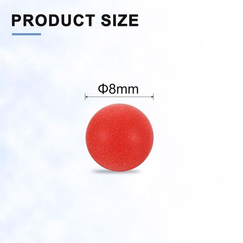 Generic 100pcs PP Plastic Bearing Balls 8mm Solid Plastic Balls, Precision Bearing Ball, Red in Kuwait
