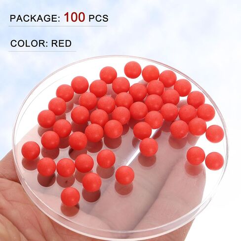 Generic 100pcs PP Plastic Bearing Balls 8mm Solid Plastic Balls, Precision Bearing Ball, Red in Kuwait