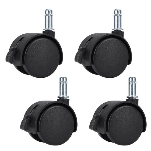 4pcs 360° Swivel Caster Wheels, 1.5in Locking Casters with 6mm/0.24in Diameter Stem Heavy Duty Replacement Castor Wheels for Furniture Carts Cabinets Coolers Shelves with Reserved Holes in Kuwait