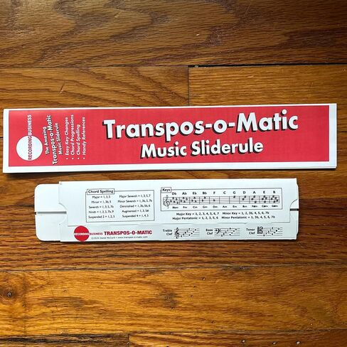 Transpos-O-Matic Music Slide Rule (Chord Finder Tool for Guitar, Piano & Songwriting) – Transpose Chords Easily & Learn Basic Music Theory, Chords, Scales & Key Signatures in Kuwait