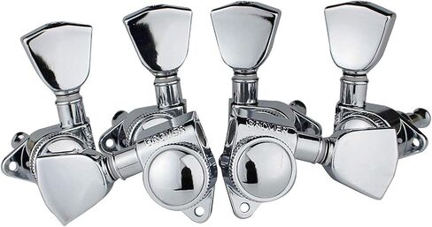 Grover 502CK ROTO-GRIP قفل موالفات الجيتار الدوارة، مجموعة آلات الضبط 3+3 18:1 مفاتيح ضبط الكروم ورؤوس الموالفة وزر حجر الزاوية مع حزمة قماش Tonebird Dunlop البولندية in Kuwait