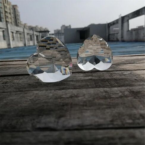 Crystal Chandelier Prism, Sun Catcher, 1Pcs 46mm Clear Heart Shaped Crystal Pendant Prisms Chandelier Part Decor in Kuwait