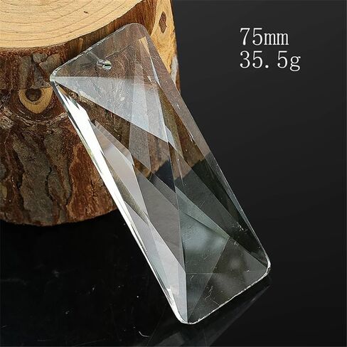 Crystal Chandelier Prism, Sun Catcher, 75MM Rectangular Long Crystal Prism Chandelier Lighting Pendant Parts Home Decoration in Kuwait