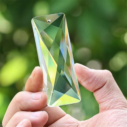 Crystal Chandelier Prism, Sun Catcher, 75MM Rectangular Long Crystal Prism Chandelier Lighting Pendant Parts Home Decoration in Kuwait