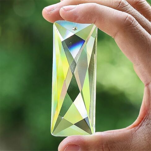 Crystal Chandelier Prism, Sun Catcher, 75MM Rectangular Long Crystal Prism Chandelier Lighting Pendant Parts Home Decoration in Kuwait