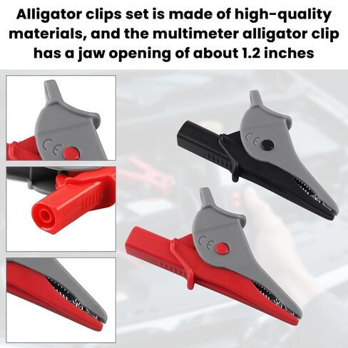 مشابك التمساح AC285 متعددة المقاييس، مشبك التمساح الآمن لمشابك التمساح AC285 SureGrip، متوافقة مع مؤشر دوران مرحلة Fluke الذي يستخدم مع سلاسل اختبار TL222 وTL224 in Kuwait