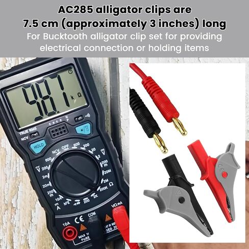 مشابك التمساح AC285 متعددة المقاييس، مشبك التمساح الآمن لمشابك التمساح AC285 SureGrip، متوافقة مع مؤشر دوران مرحلة Fluke الذي يستخدم مع سلاسل اختبار TL222 وTL224 in Kuwait