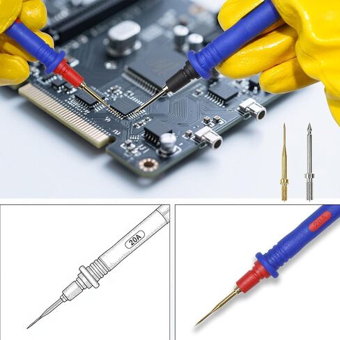 مجموعة أدوات اختبار متعددة القياسات من ZIBOO KIT-17، سلاسل اختبار سيليكون احترافية وفائقة النعومة، سلاسل رقمية متعددة مع رؤوس مجسات متعددة حادة للغاية وقابلة للاستبدال، مجموعة من 10 قطع in Kuwait