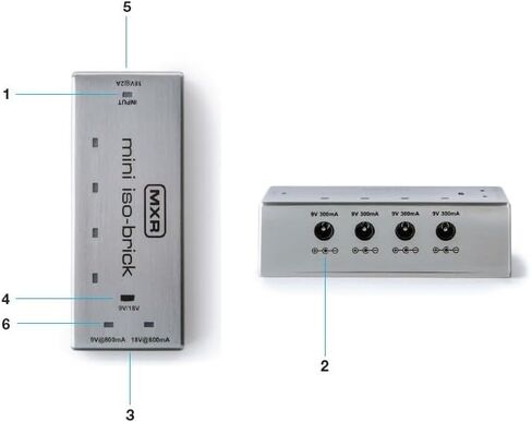 MXR M239 Mini Iso-Brick 9v، 18v Effects Pedal Power Supply مع حزمة Tonebird بما في ذلك محول Dunlop ECB004 18 فولت، وجيتار Groovetech وأداة باس متعددة in Kuwait