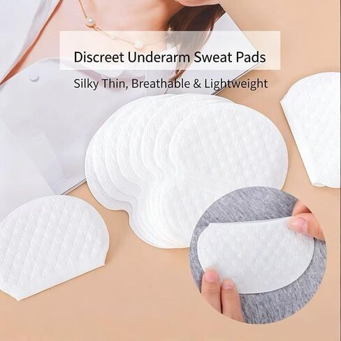 10PCS Disposable Underarm Sweat Pads, Self-Adhesive Invisible Armpit Sweat Shields for Men Women, Ultra Thin Absorbent Anti-Odor Sweatproof Liners for Shirts Dresses Workout Daily Travel in Kuwait