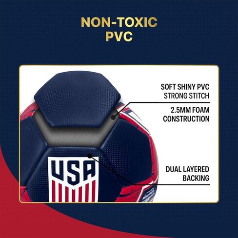 كرة قدم Icon Sports مرخصة رسميًا من اتحاد كرة القدم الأمريكي USMNT مقاس 5 - قلب بحري in Saudi Arabia