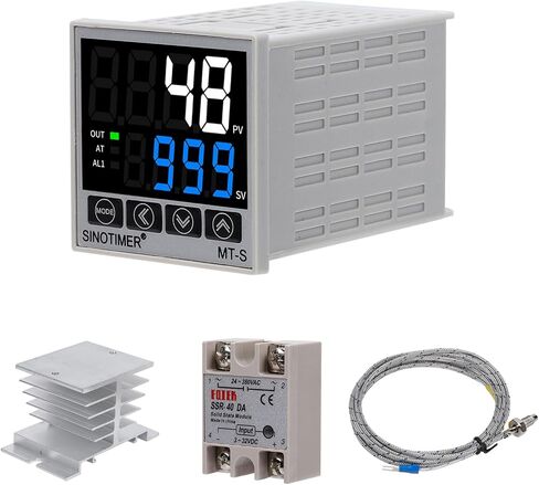 PID Temperature Controller Kit, AC 100 to 240V, Comes with SSR 25DA Solid State Relay, K Type Screw Thermocouple, and Heat Sink in Saudi Arabia