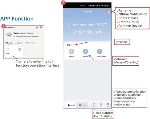 Zigbee 1 Channel 10A Smart WiFi Temperature and Humidity Controller with Extendable Probe Sensor ,USB & DC 7-32V, App Control,Greenhouse,Pet Breeding,Incubator,Reptile,Alexa/tuya zigbee hub Required in Kuwait