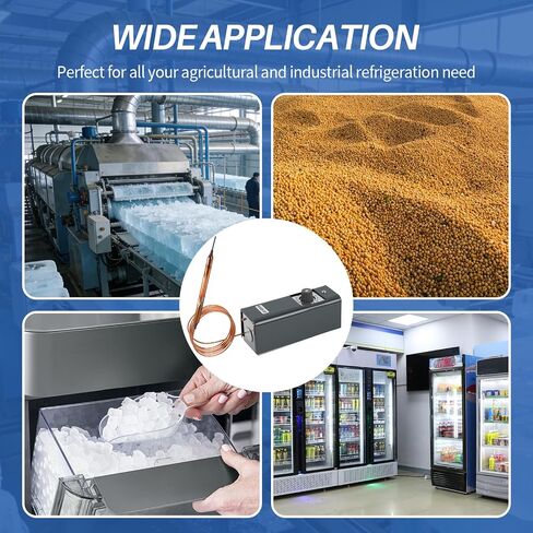 W1609-101 Refrigerator Thermostat Temperature Controller, -30°F to 90°F (-34°C to 32°C) Range, 5ft Capillary Length, Universal Cold Control for Freezers & Coolers, Replaces W1609101 in Kuwait
