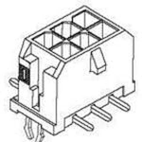 Molex/Waldom, 43045-0816, Conn Power HDR 8 POS 3mm Solder ST SMD 8 Terminal 1 Port Micro-Fit 3.0™ T/R (200 Item/s) in Kuwait