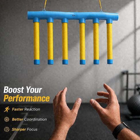 لعبة Reflex Challenge Drop Stick، جهاز تحكم عن بعد 3 سرعات قابلة للتعديل، لعبة تحدي Reflex Drop Sticks، (أزرق) in Kuwait