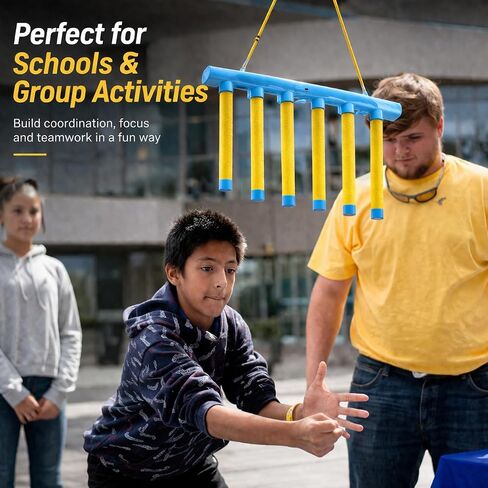 لعبة Reflex Challenge Drop Stick، جهاز تحكم عن بعد 3 سرعات قابلة للتعديل، لعبة تحدي Reflex Drop Sticks، (أزرق) in Kuwait