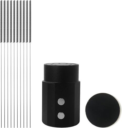 Homesweet Magnetic Espresso Distributor Tool(8 Needles), Universal Coffee Stirrer Distribution Accessories with 10 Stainless Steel Replaceable Needles, Hanging on Coffee Machine(Black) in Kuwait