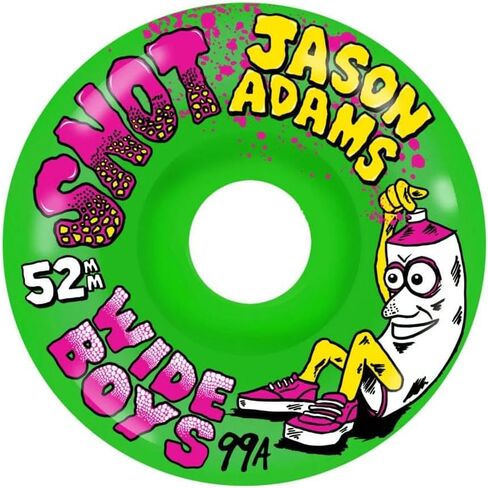 عجلات لوح التزلج Snot Wheel Co. 52 مم جيسون آدامز وايد بويز 99A أخضر in Kuwait