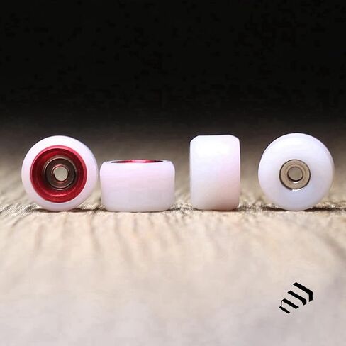 Noahwood Fingerboard Pro Wheel Finger Skateboard Extreme Sports عجلات انزلاقية متينة قبضة قوية مصنوعة يدويًا تتفوق على البولي يوريثين 7.62 مم شيل مزدوج عجلة بيضاء وحمراء in Kuwait