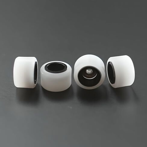 Noahwood Fingerboard Pro Wheel Finger Skateboard Extreme Sports عجلات انزلاقية متينة قبضة قوية مصنوعة يدويًا تتفوق على البولي يوريثين 7.62 مم شيل مزدوج عجلة بيضاء وحمراء in Kuwait