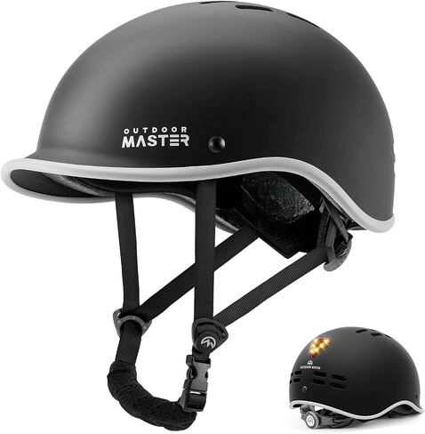 خوذة دراجة OutdoorMaster للبالغين للرجال والنساء - خوذة دراجة مضاءة لركوب الدراجات على الطرق، والتزلج، والتنقل مع قرص قابل للتعديل in Kuwait