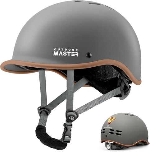 خوذة دراجة OutdoorMaster للبالغين للرجال والنساء - خوذة دراجة مضاءة لركوب الدراجات على الطرق، والتزلج، والتنقل مع قرص قابل للتعديل in Kuwait