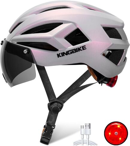 Bike Helmet for Youth Adult Men Women Road Bike Helmet Lightweight with Tail Light Commute Ventilation Comfortable in Kuwait