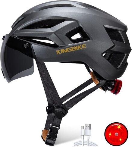 Bike Helmet for Youth Adult Men Women Road Bike Helmet Lightweight with Tail Light Commute Ventilation Comfortable in Kuwait