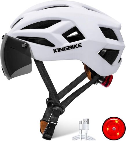 Bike Helmet for Youth Adult Men Women Road Bike Helmet Lightweight with Tail Light Commute Ventilation Comfortable in Kuwait