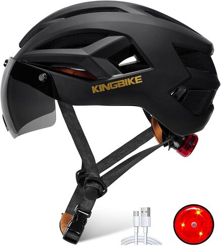 Bike Helmet for Youth Adult Men Women Road Bike Helmet Lightweight with Tail Light Commute Ventilation Comfortable in Kuwait