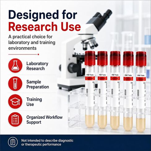 50PCS 10ml PRP Tubes with ACD + Gel, Vacuum Glass Separation Tubes, Individually Wrapped Glass Tubes for Laboratory Research and Sample Preparation in Kuwait
