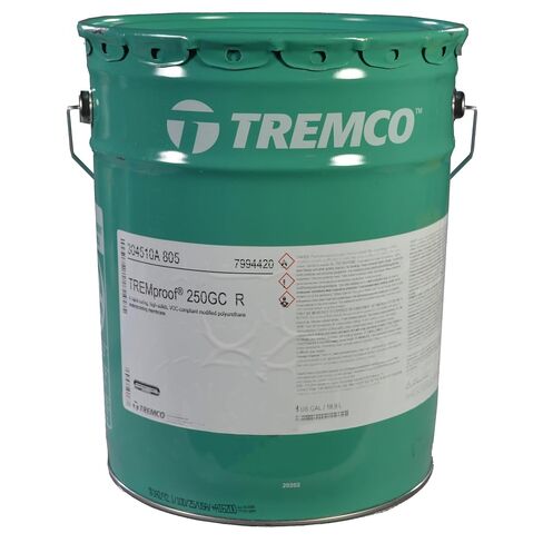 Tremco TREMproof 250GC Roller Grade Waterproof Coating for Concrete and Foundations – Flexible, Rapid Curing, Modified Polyurethane, 5 Gallon Pail in Kuwait