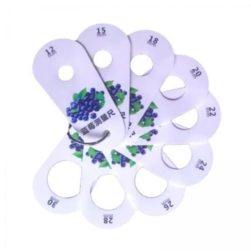 Generic 2X Fruit Measuring Ruler, Portable Measurer Fruit Diameter Gauge, Measuring Caliper for Blueberry in Kuwait