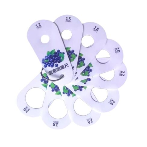 Generic 2X Fruit Measuring Ruler, Portable Measurer Fruit Diameter Gauge, Measuring Caliper for Blueberry in Kuwait